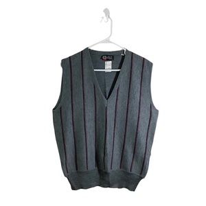 The Hecht Co Men’s Made in Italy Wool Blend Striped Vest Size Large